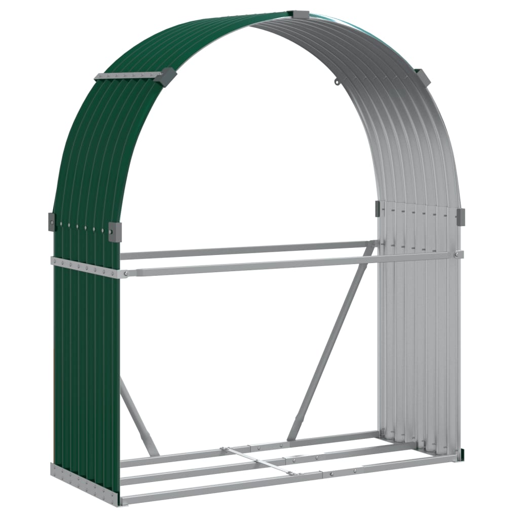 Portaceppi Verde 120x45x140 cm in Acciaio Zincato - homemem39
