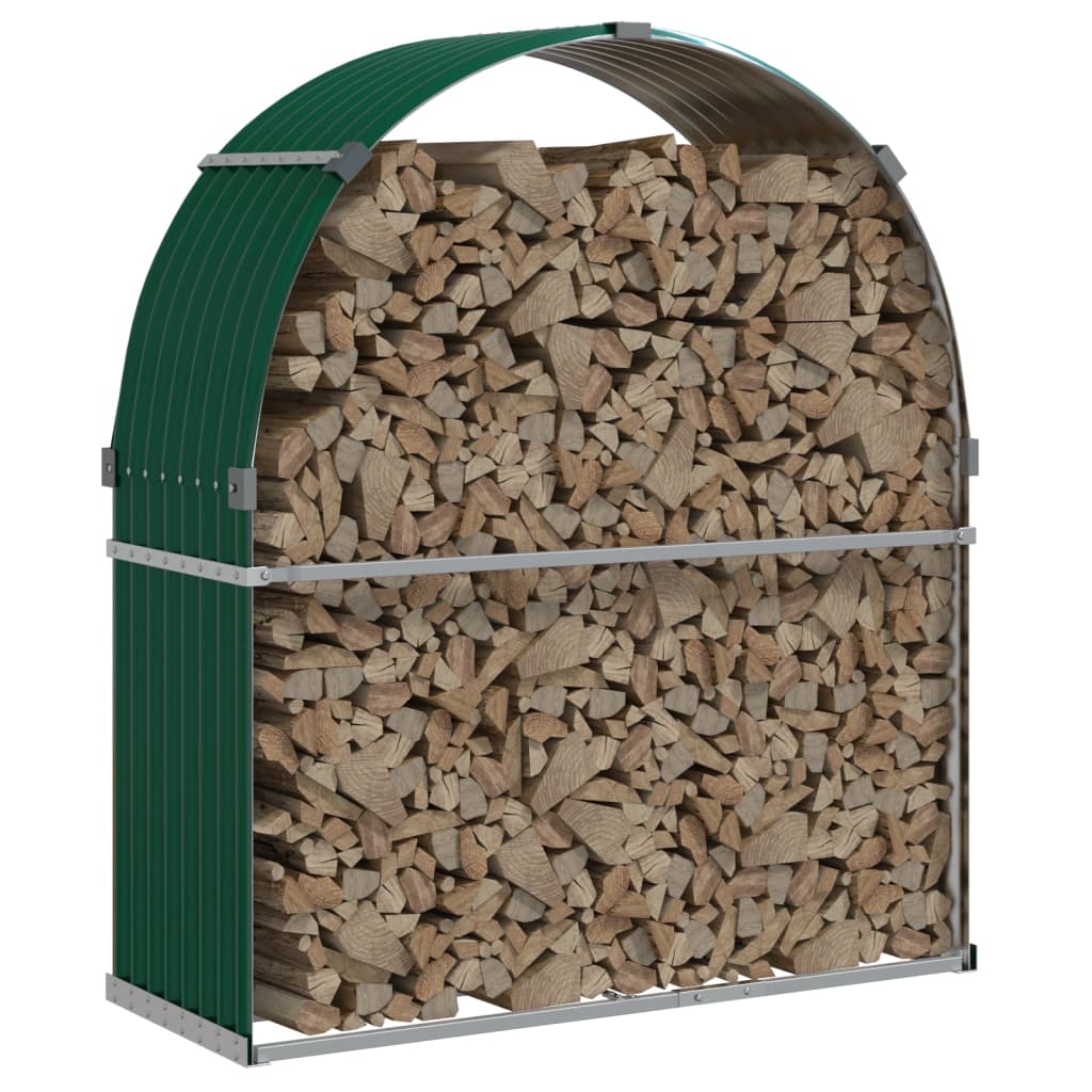 Portaceppi Verde 120x45x140 cm in Acciaio Zincato - homemem39