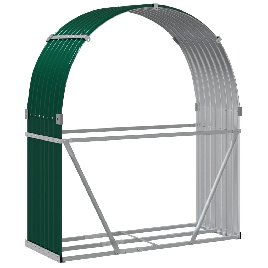 Portaceppi Verde 120x45x140 cm in Acciaio Zincato - homemem39