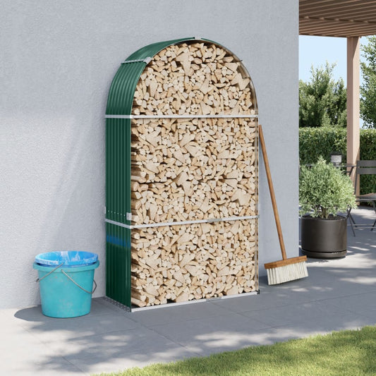 Portaceppi Verde 120x45x210 cm in Acciaio Zincato - homemem39