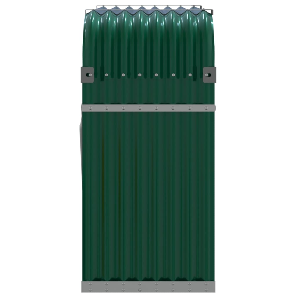 Portaceppi Verde 120x45x100 cm in Acciaio Zincato - homemem39
