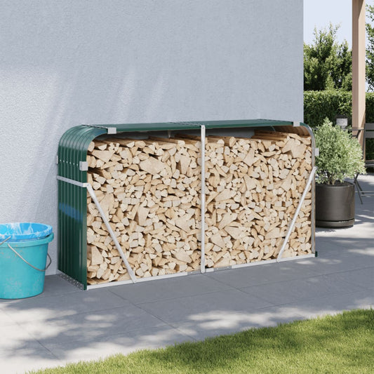 Portaceppi Verde 180x45x100 cm in Acciaio Zincato - homemem39
