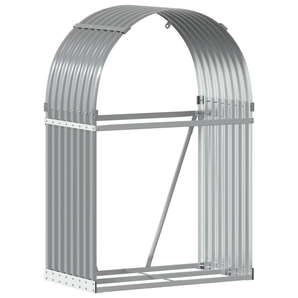 Portaceppi Grigio Chiaro 80x45x120 cm in Acciaio Zincato - homemem39