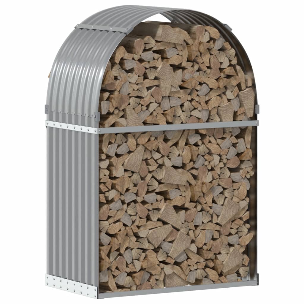 Portaceppi Grigio Chiaro 80x45x120 cm in Acciaio Zincato - homemem39
