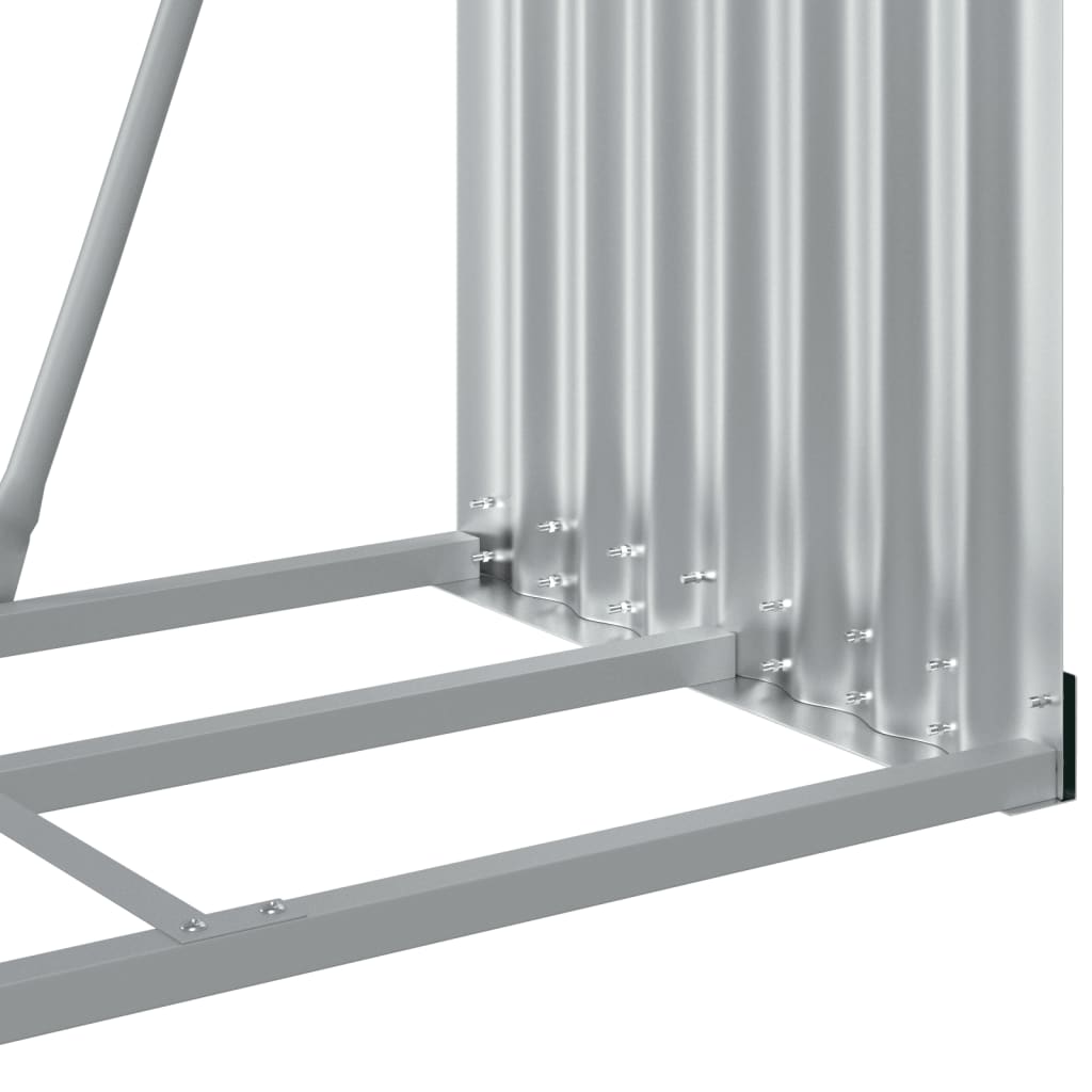 Portaceppi Grigio Chiaro 80x45x120 cm in Acciaio Zincato - homemem39