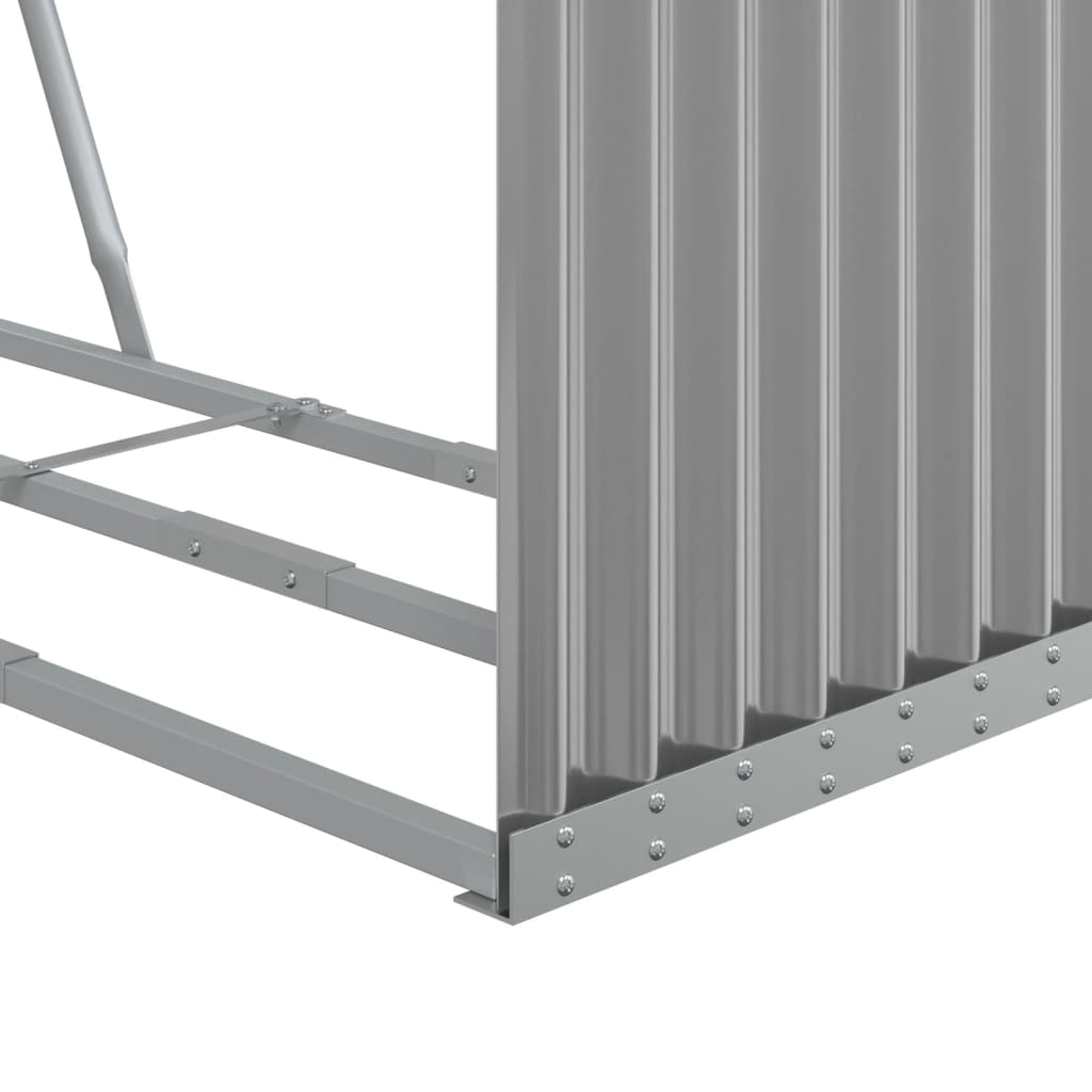 Portaceppi Grigio Chiaro 120x45x140 cm in Acciaio Zincato - homemem39