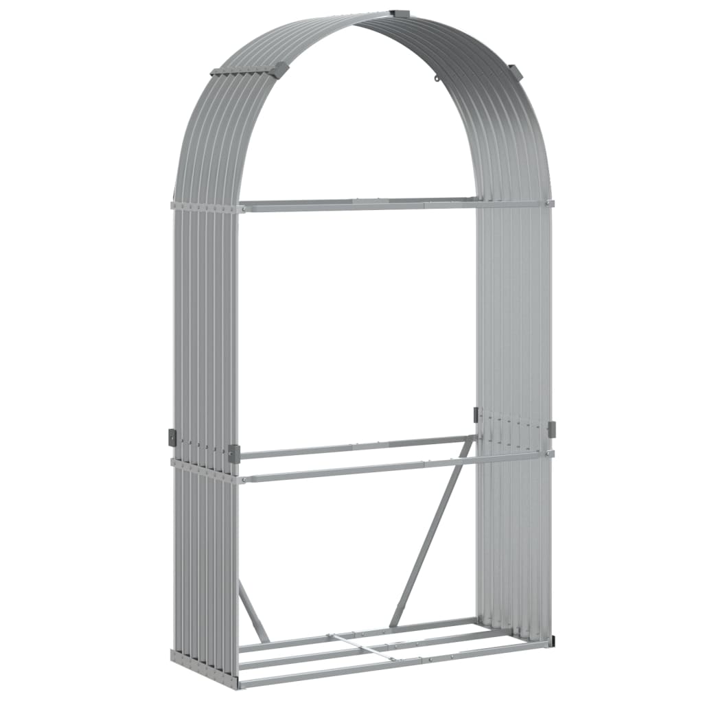 Portaceppi Grigio Chiaro 120x45x210 cm in Acciaio Zincato - homemem39