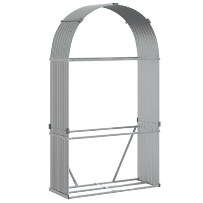 Portaceppi Grigio Chiaro 120x45x210 cm in Acciaio Zincato - homemem39