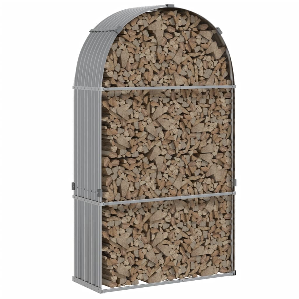 Portaceppi Grigio Chiaro 120x45x210 cm in Acciaio Zincato - homemem39
