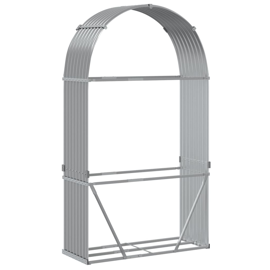 Portaceppi Grigio Chiaro 120x45x210 cm in Acciaio Zincato - homemem39