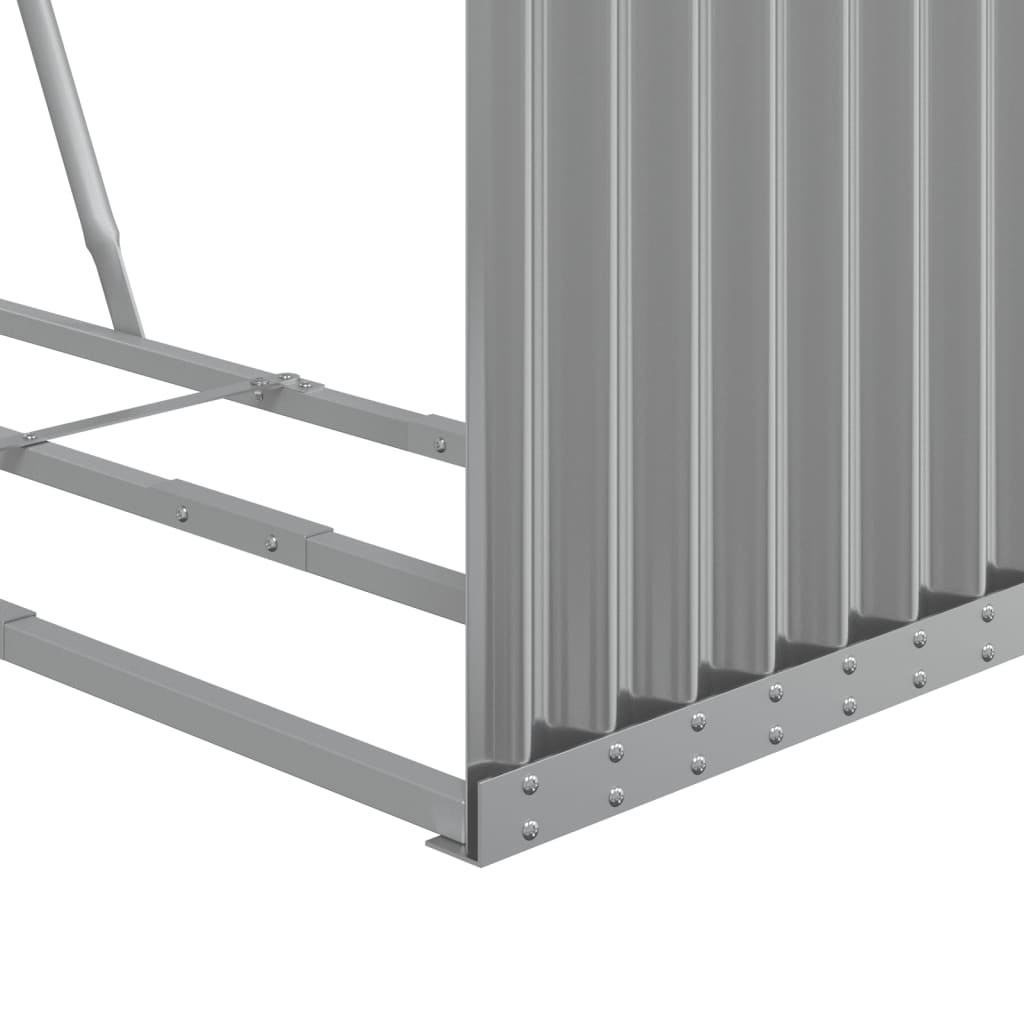 Portaceppi Grigio Chiaro 120x45x210 cm in Acciaio Zincato - homemem39