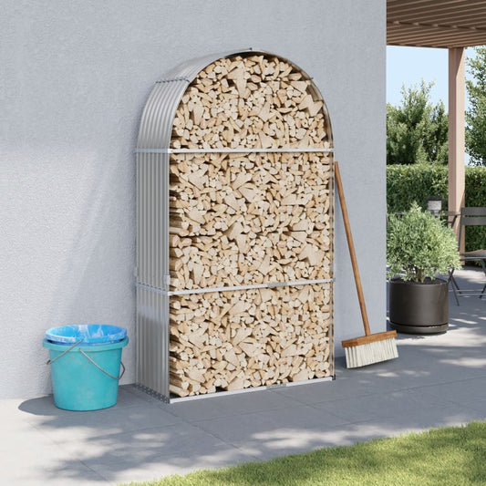 Portaceppi Grigio Chiaro 120x45x210 cm in Acciaio Zincato - homemem39