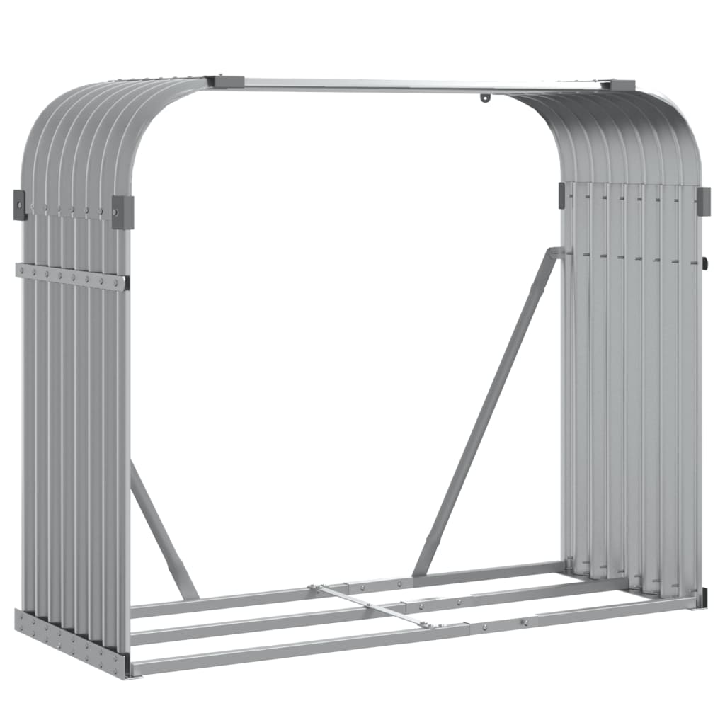Portaceppi Grigio Chiaro 120x45x100 cm in Acciaio Zincato - homemem39