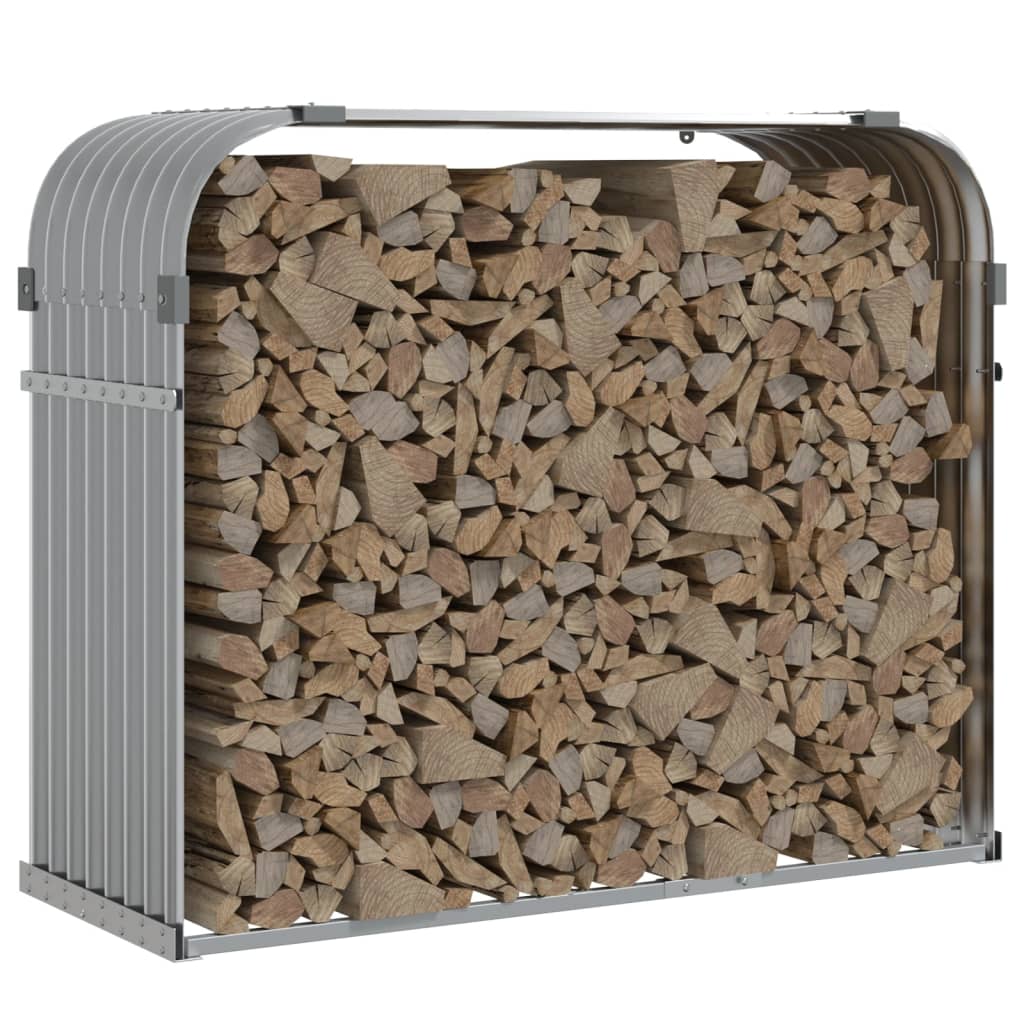 Portaceppi Grigio Chiaro 120x45x100 cm in Acciaio Zincato - homemem39