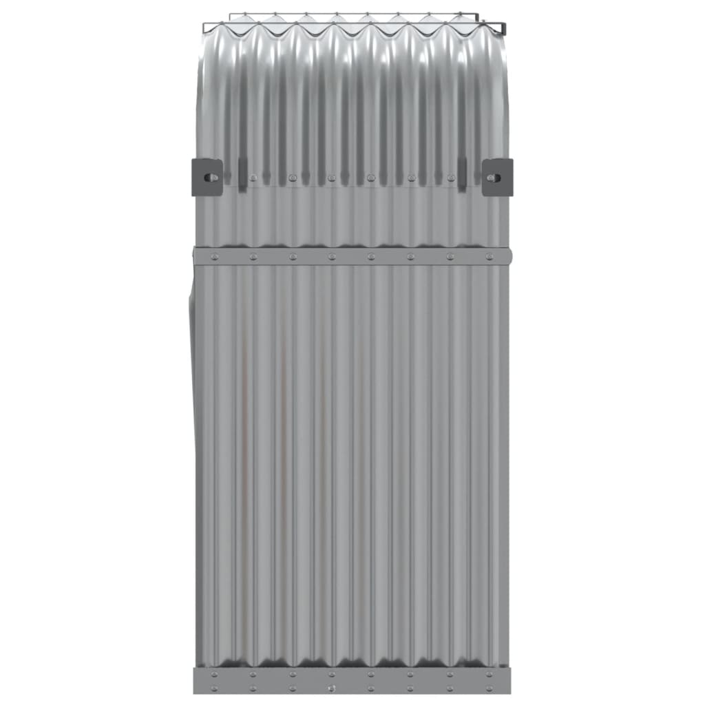 Portaceppi Grigio Chiaro 120x45x100 cm in Acciaio Zincato - homemem39