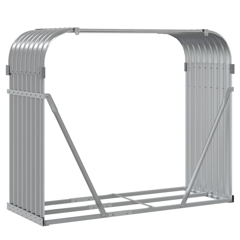 Portaceppi Grigio Chiaro 120x45x100 cm in Acciaio Zincato - homemem39