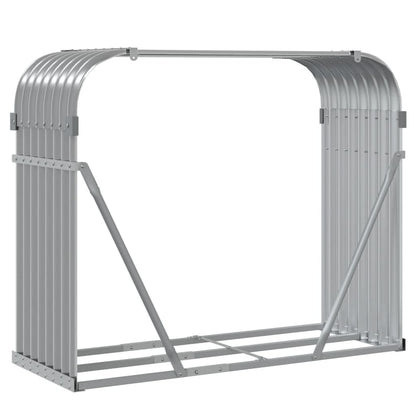 Portaceppi Grigio Chiaro 120x45x100 cm in Acciaio Zincato - homemem39