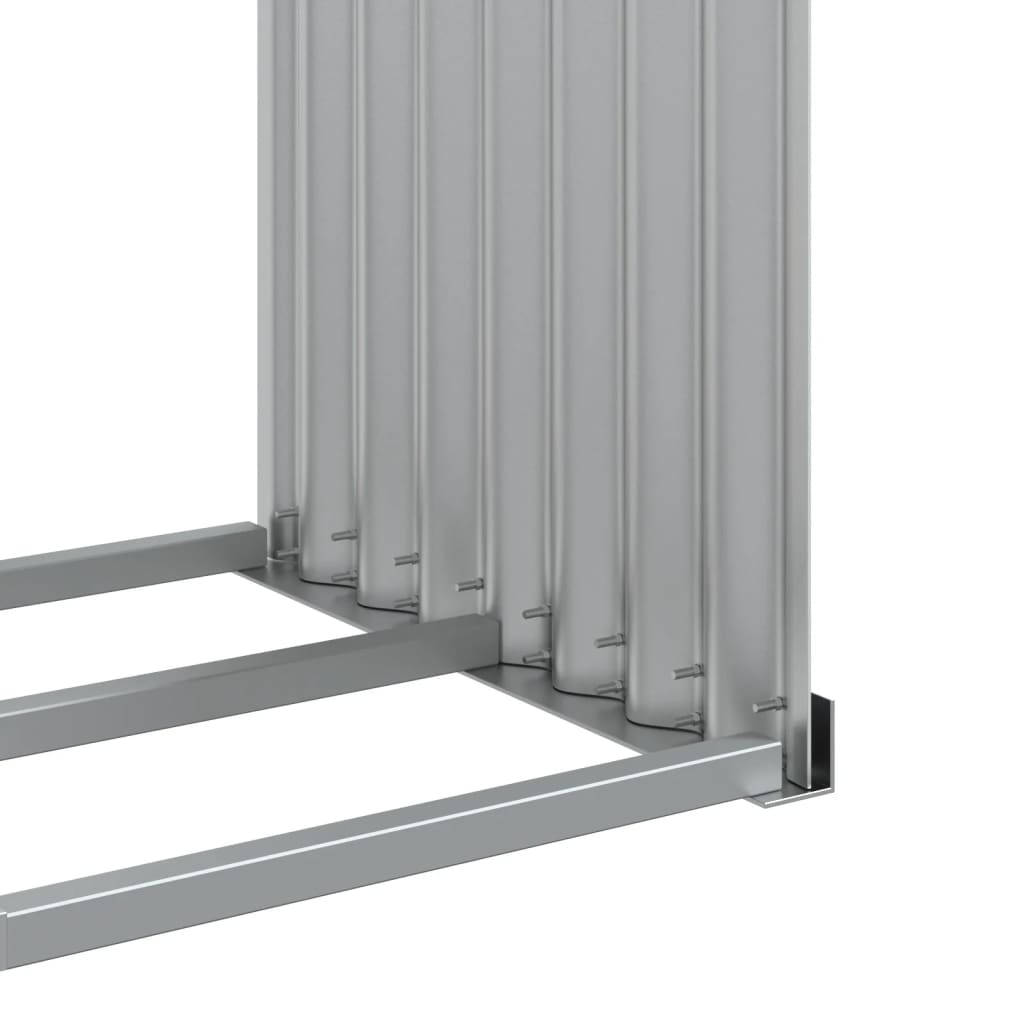 Portaceppi Grigio Chiaro 120x45x100 cm in Acciaio Zincato - homemem39