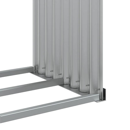 Portaceppi Grigio Chiaro 120x45x100 cm in Acciaio Zincato - homemem39