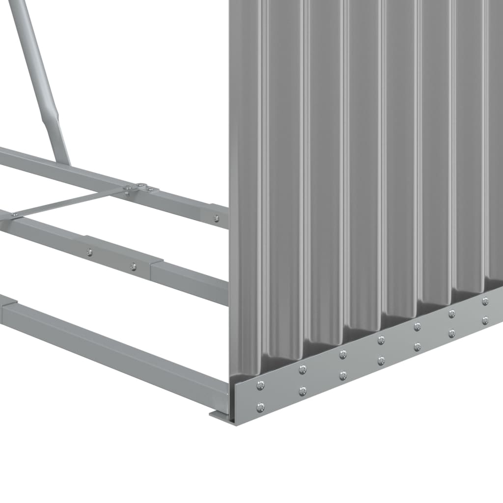 Portaceppi Grigio Chiaro 120x45x100 cm in Acciaio Zincato - homemem39