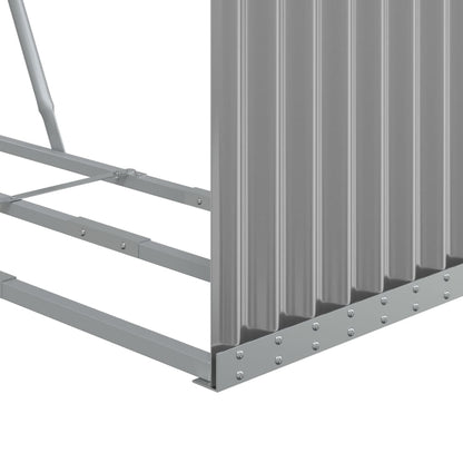 Portaceppi Grigio Chiaro 120x45x100 cm in Acciaio Zincato - homemem39