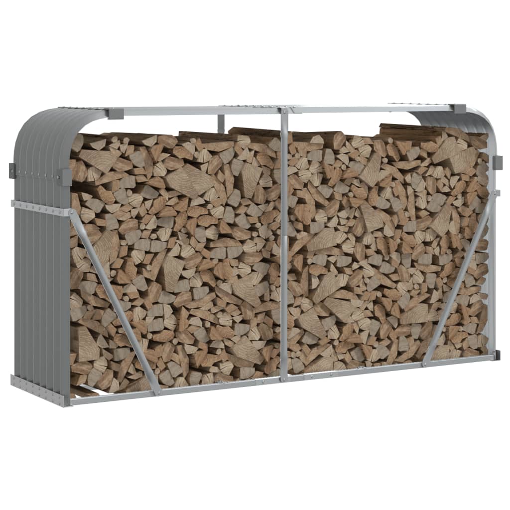 Portaceppi Grigio Chiaro 180x45x100 cm in Acciaio Zincato - homemem39