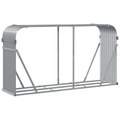 Portaceppi Grigio Chiaro 180x45x100 cm in Acciaio Zincato - homemem39