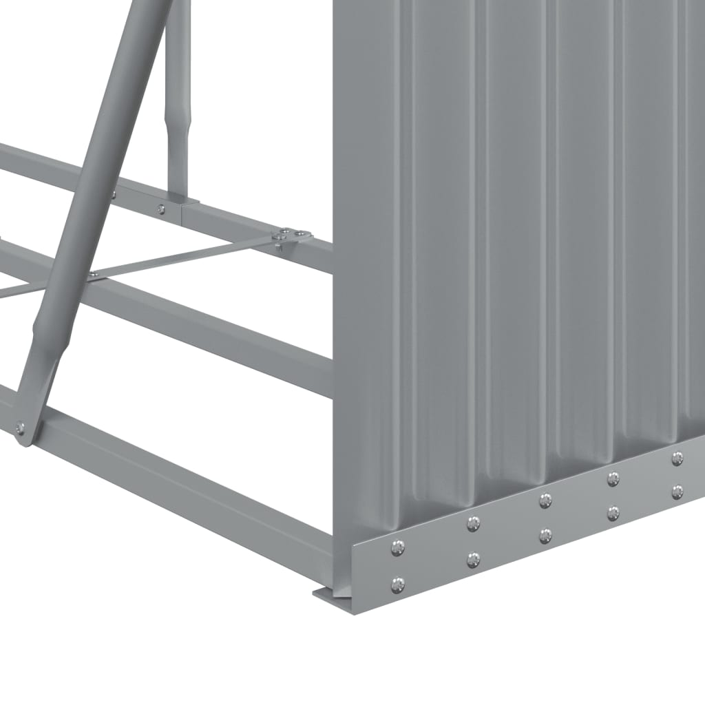 Portaceppi Grigio Chiaro 180x45x100 cm in Acciaio Zincato - homemem39