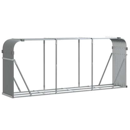 Portaceppi Grigio Chiaro 234x45x100 cm in Acciaio Zincato - homemem39