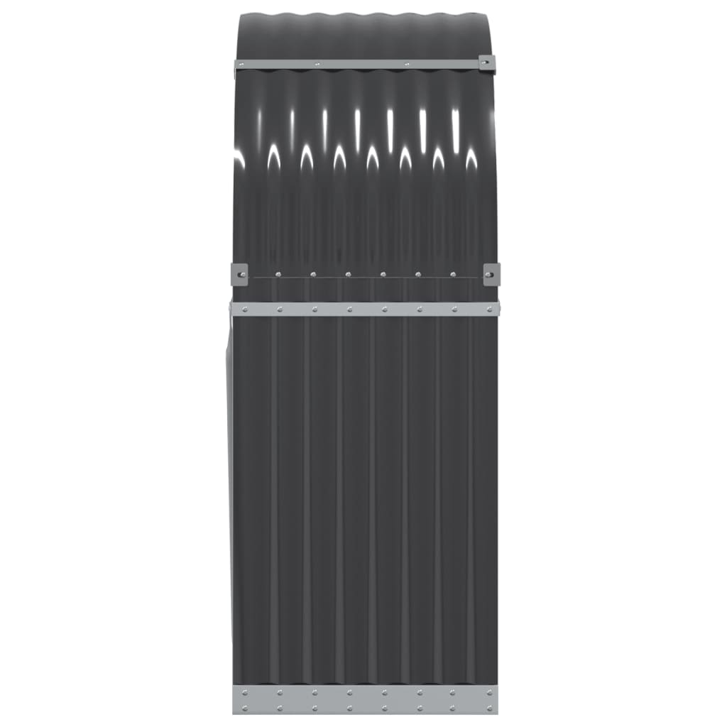 Portalegna Antracite 80x45x120 cm Acciaio Zincato