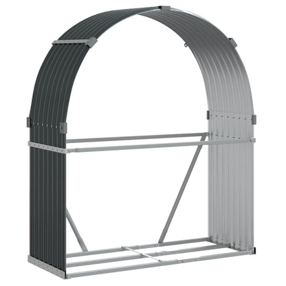 Portaceppi Antracite 120x45x140 cm in Acciaio Zincato - homemem39