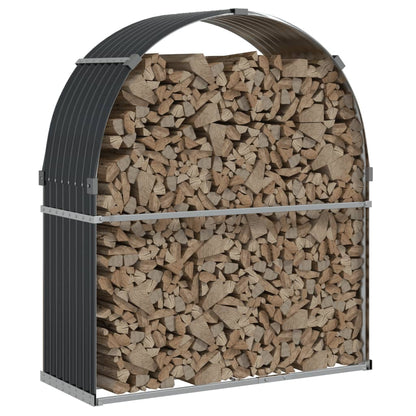 Portaceppi Antracite 120x45x140 cm in Acciaio Zincato - homemem39