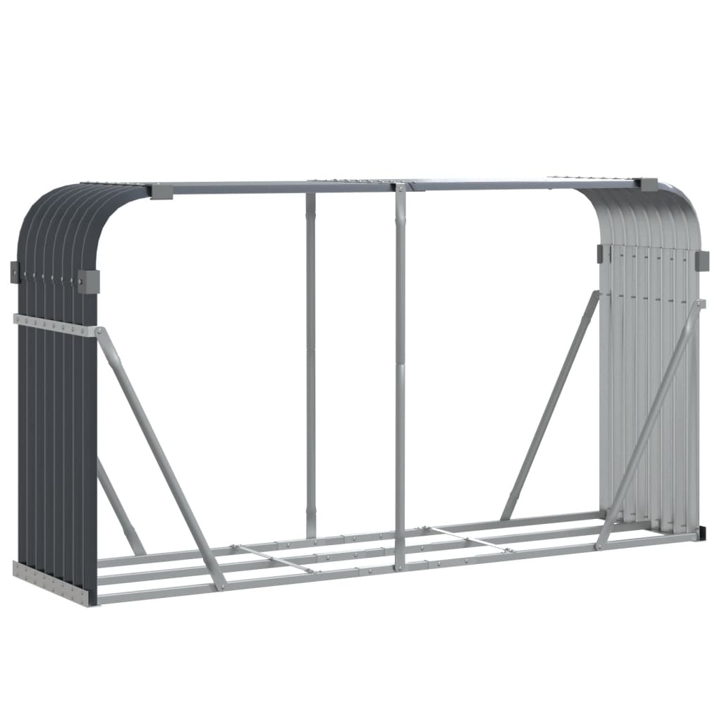Portaceppi Antracite 180x45x100 cm in Acciaio Zincato - homemem39
