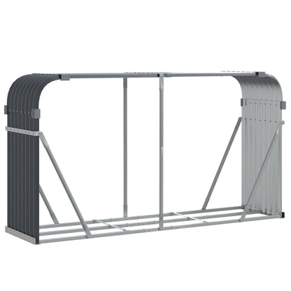 Portaceppi Antracite 180x45x100 cm in Acciaio Zincato - homemem39