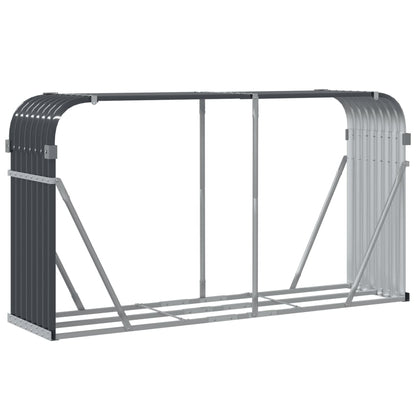 Portaceppi Antracite 180x45x100 cm in Acciaio Zincato - homemem39