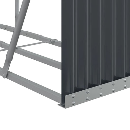Portaceppi Antracite 180x45x100 cm in Acciaio Zincato - homemem39