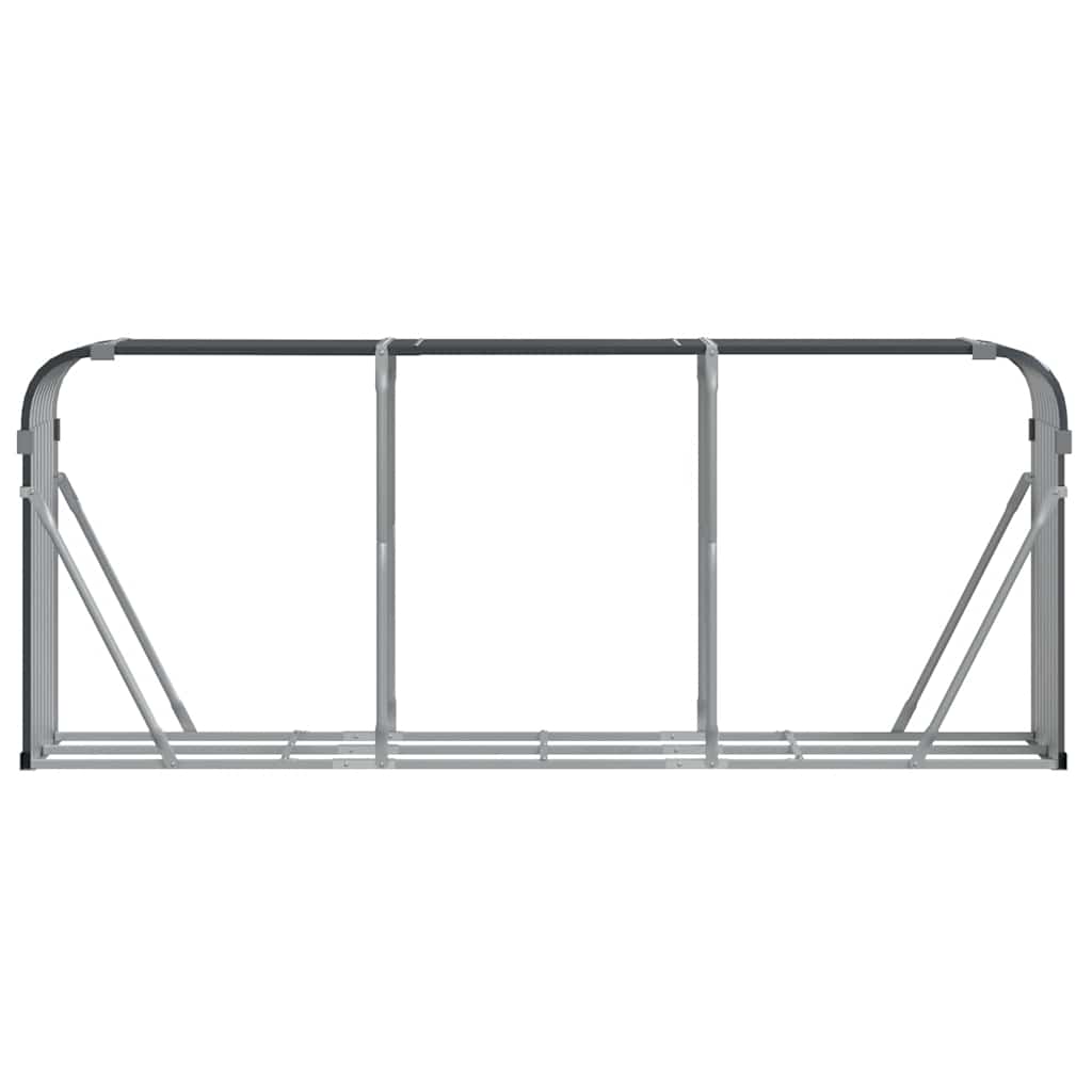 Portalegna Antracite 234x45x100 cm Acciaio Zincato