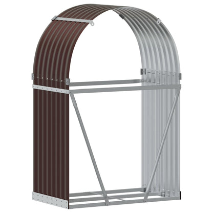 Portaceppi Marrone 80x45x120 cm in Acciaio Zincato - homemem39