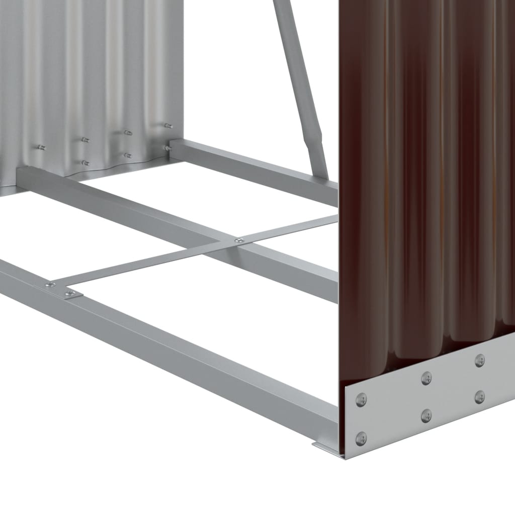 Portaceppi Marrone 80x45x120 cm in Acciaio Zincato - homemem39