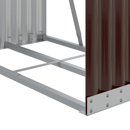 Portaceppi Marrone 80x45x120 cm in Acciaio Zincato - homemem39