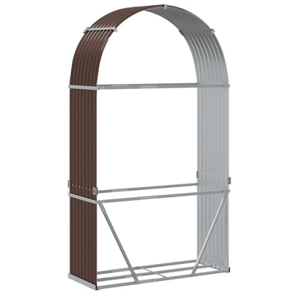 Portaceppi Marrone 120x45x210 cm in Acciaio Zincato - homemem39