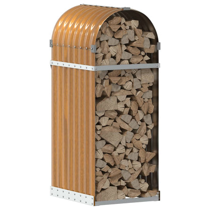 Portaceppi Effetto Legno 40x45x100 cm in Acciaio Zincato - homemem39