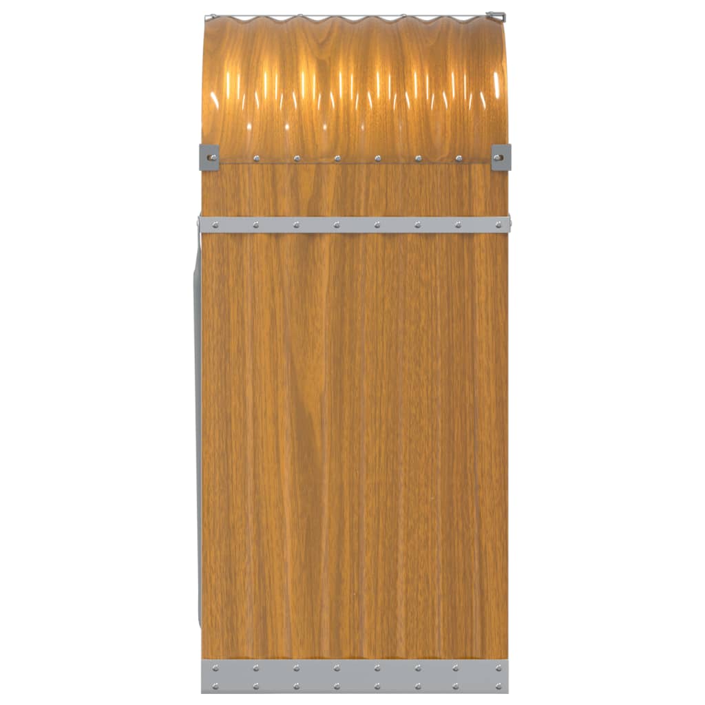 Portaceppi Effetto Legno 40x45x100 cm in Acciaio Zincato - homemem39