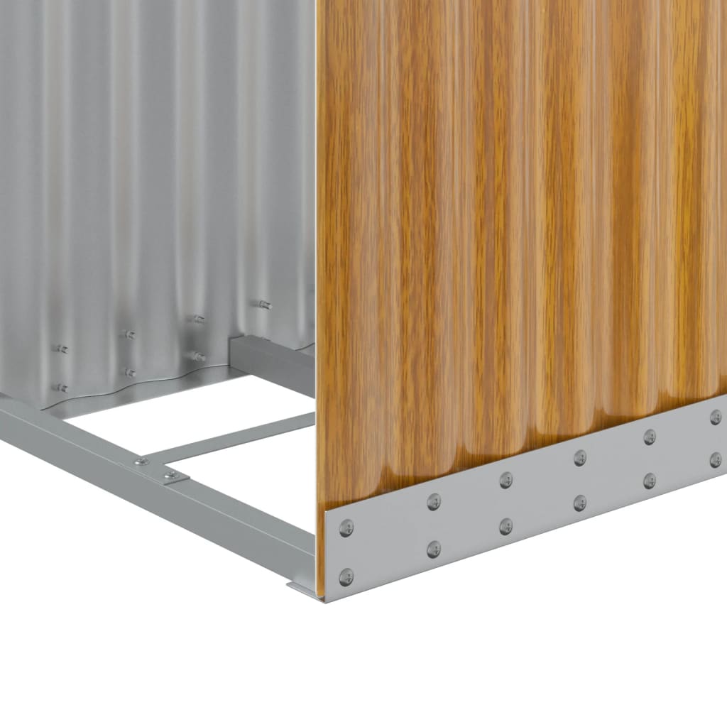 Portaceppi Effetto Legno 40x45x100 cm in Acciaio Zincato - homemem39