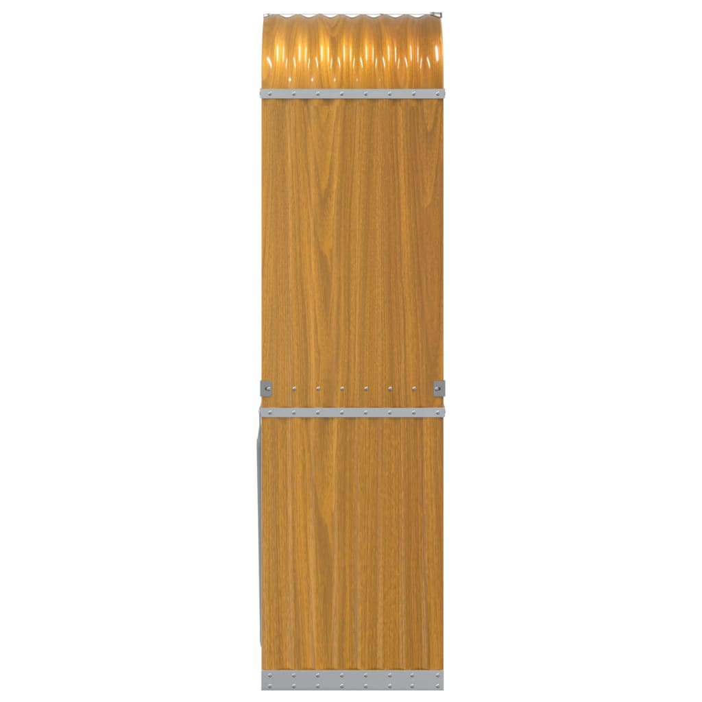 Portaceppi Effetto Legno 40x45x170 cm in Acciaio Zincato