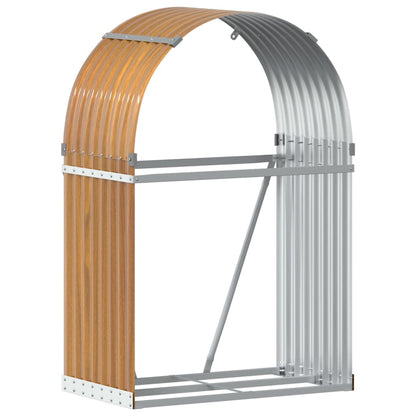Portaceppi Effetto Legno 80x45x120 cm in Acciaio Zincato - homemem39