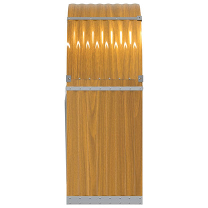 Portaceppi Effetto Legno 80x45x120 cm in Acciaio Zincato - homemem39