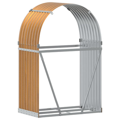 Portaceppi Effetto Legno 80x45x120 cm in Acciaio Zincato - homemem39
