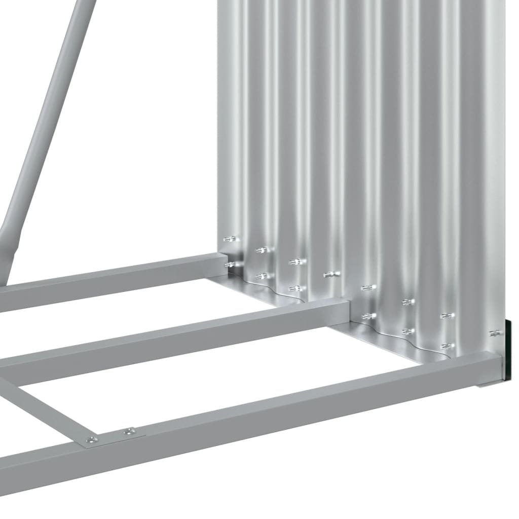 Portaceppi Effetto Legno 80x45x120 cm in Acciaio Zincato - homemem39
