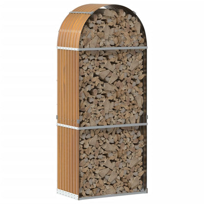 Portaceppi Effetto Legno 80x45x190 cm in Acciaio Zincato - homemem39